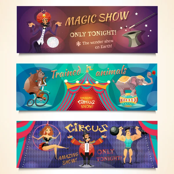 Circus banner set — Stockvector