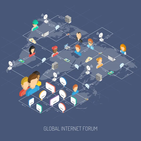Internetowe forum koncepcja — Wektor stockowy