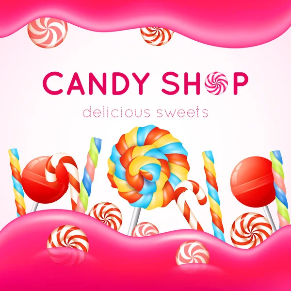 Candy Shop plakát — Stockový vektor