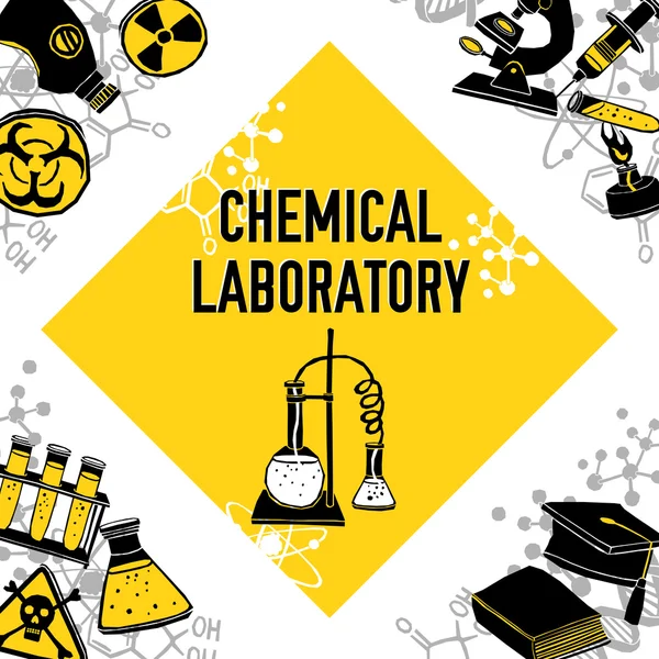 Laboratory corner concept — Stok Vektör