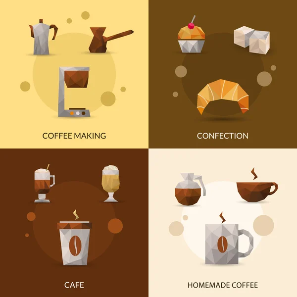 Coffee And Confectionery Icon Set — Stok Vektör