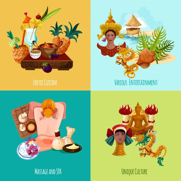Thailand Touristic Set — Διανυσματικό Αρχείο