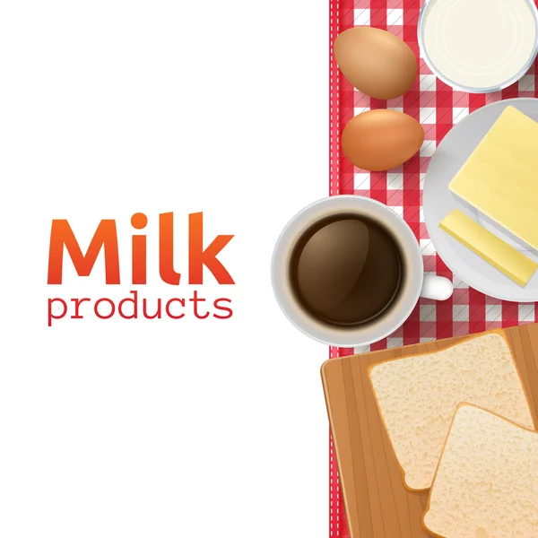 Milk and dairy products concept — Διανυσματικό Αρχείο