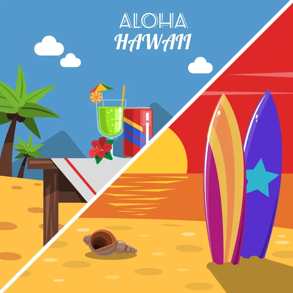 Beach Banner Set — Stockvector