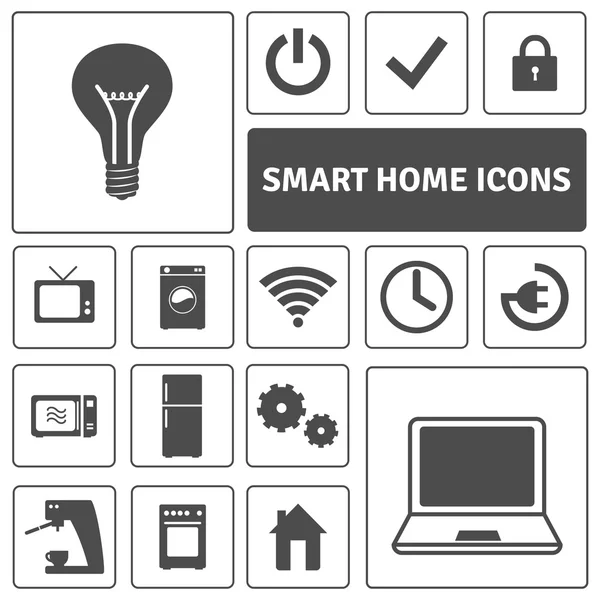 Casa inteligente iconos conjunto — Vector de stock