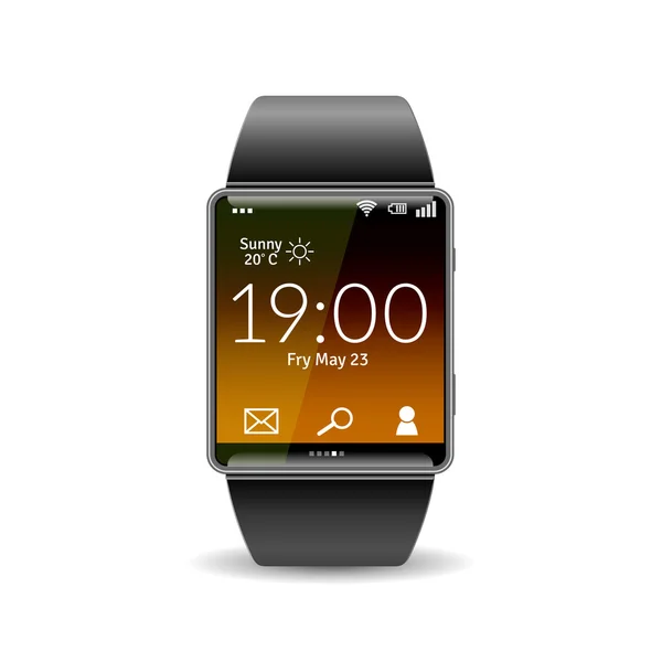 Realistiska Smart Watch-klocka — Stock vektor