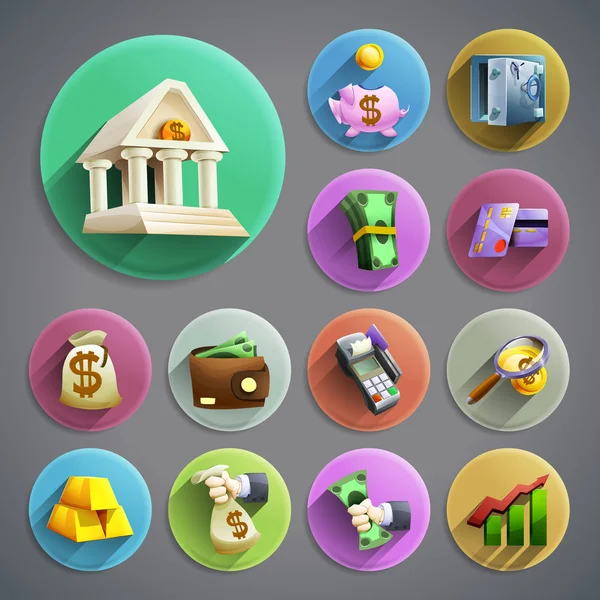 Banking icons set — Stock Illustration Banking icons set Vector Graphics