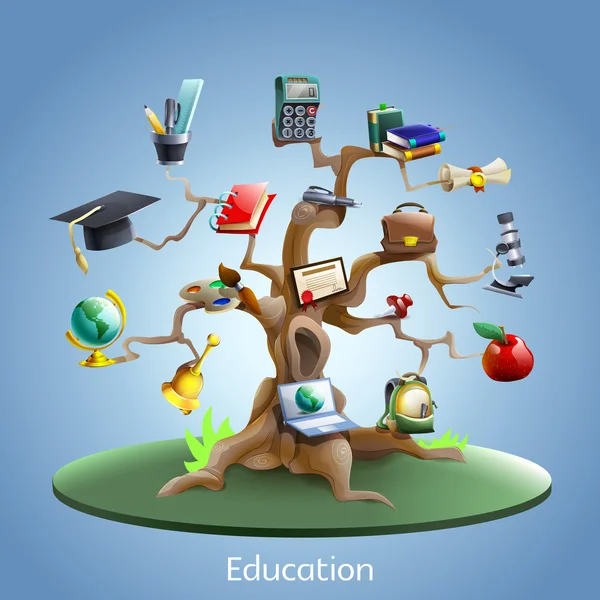 Education tree concept Stock Vector
