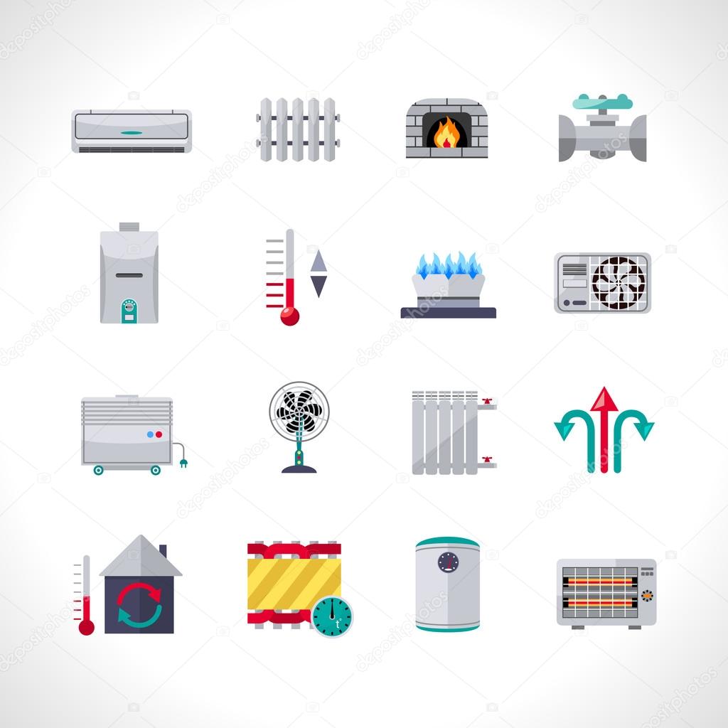 Heating Icons Set