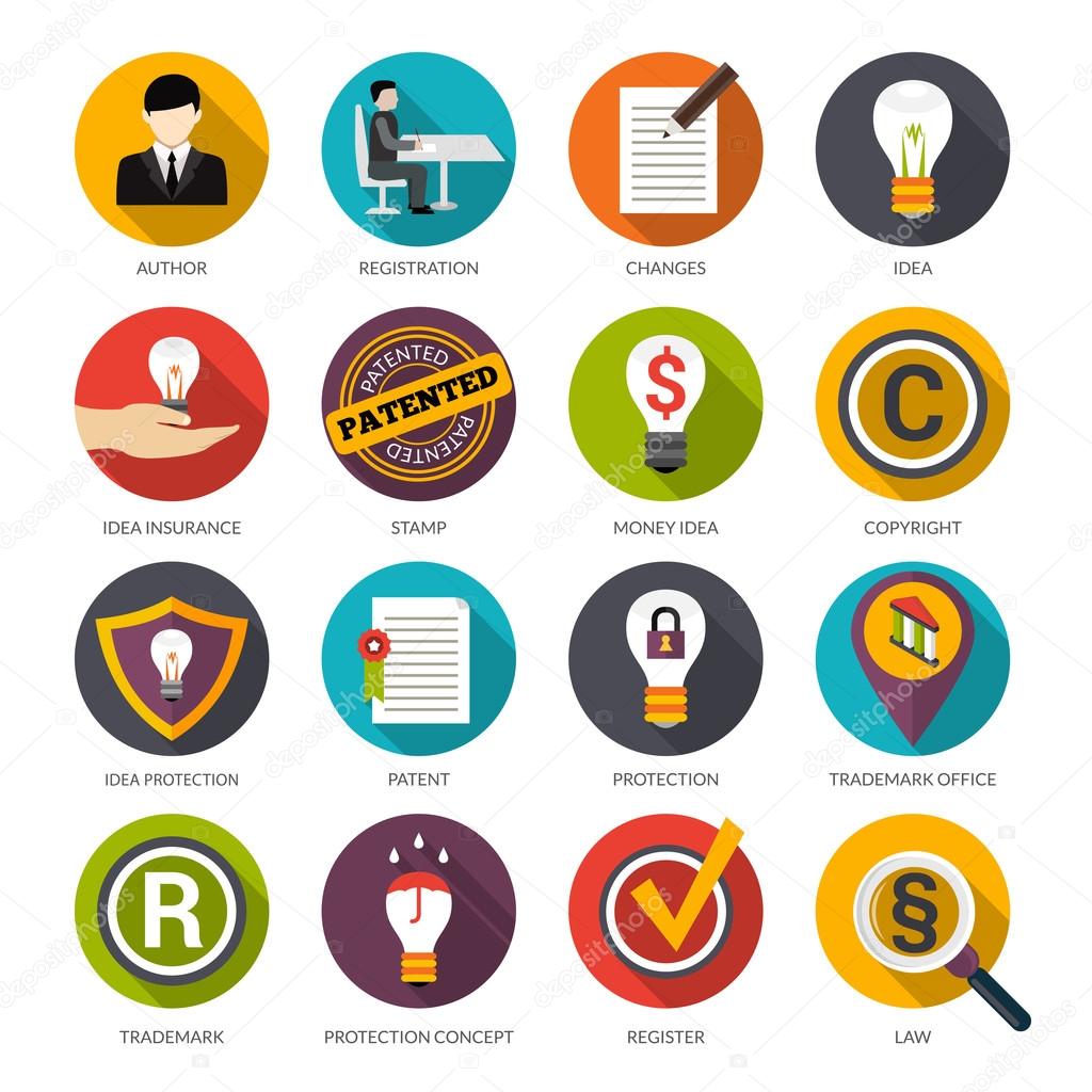 Patent Idea Protection Icons