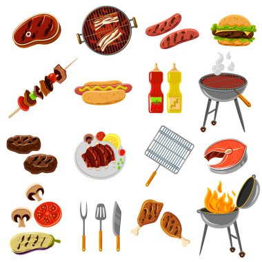 Barbekü Icons set