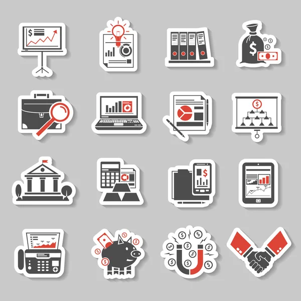 Finance Sticker Set — Stock Vector