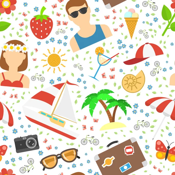 Summer and vacation background — Stock Vector
