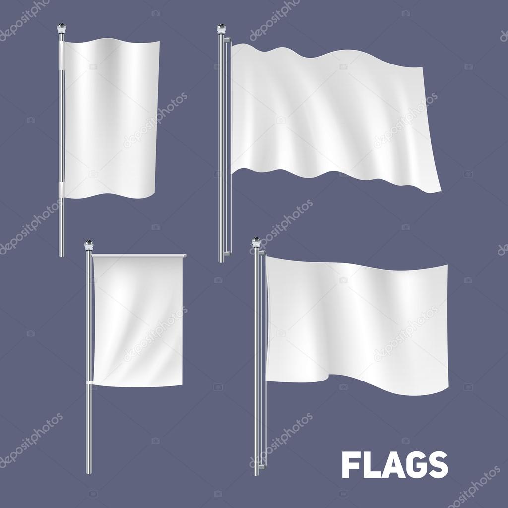 Realistic Flags Set