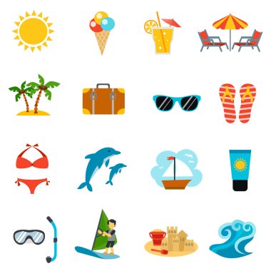 Summer Icons Set clipart