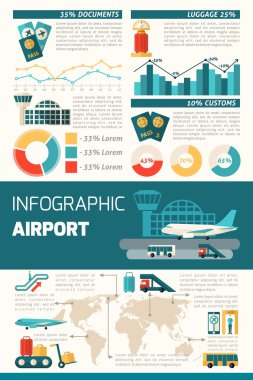 Havaalanı Infographics Set