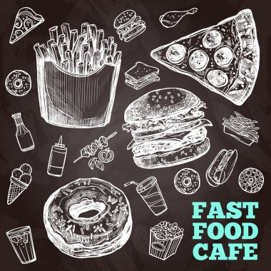 Fast food yazı tahtası
