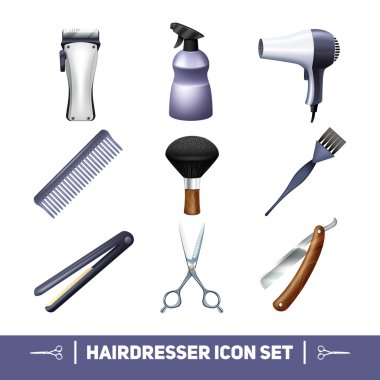 Kuaför Icons set