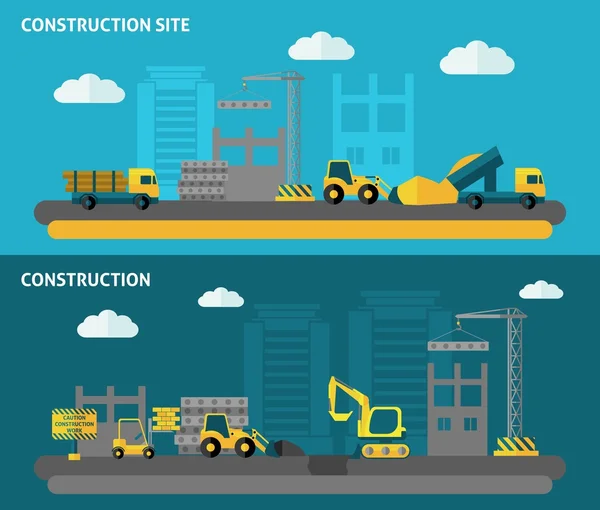 Construction Banner Set — Stockvector