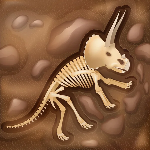 Dinasaure os fossile illustration photo — Image vectorielle