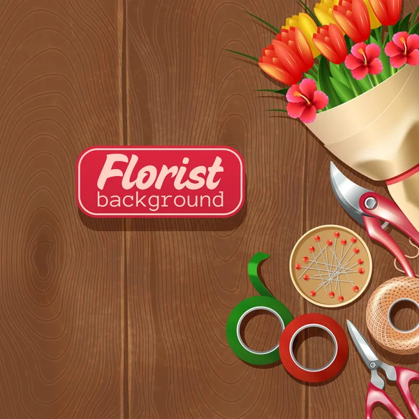 Florist Background Illustration — Stock Vector