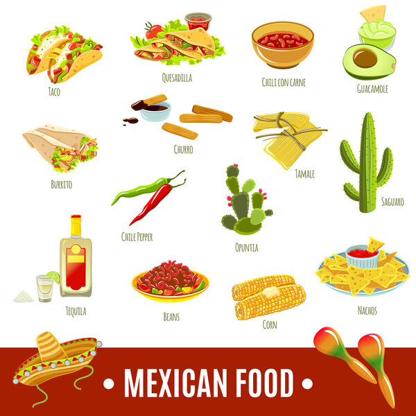 Mexican Food Icon Set