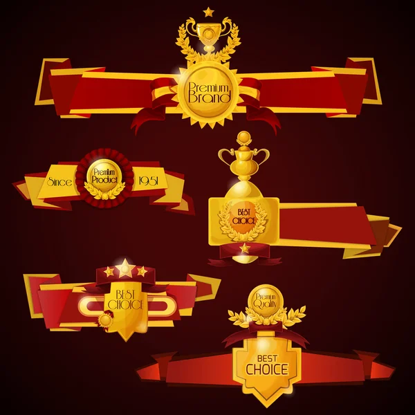 Award Banners Set Stock Illustration