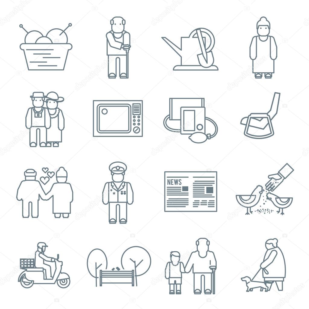 Pensioners Life Icons