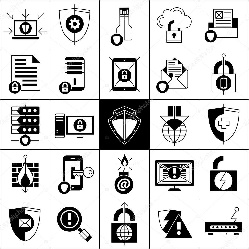 Data Protection Icons Set  