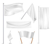 Fehér zászlók gyűjtemény-piktogram