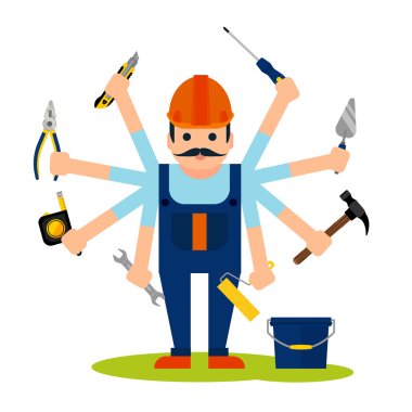 Concept of handyman worker