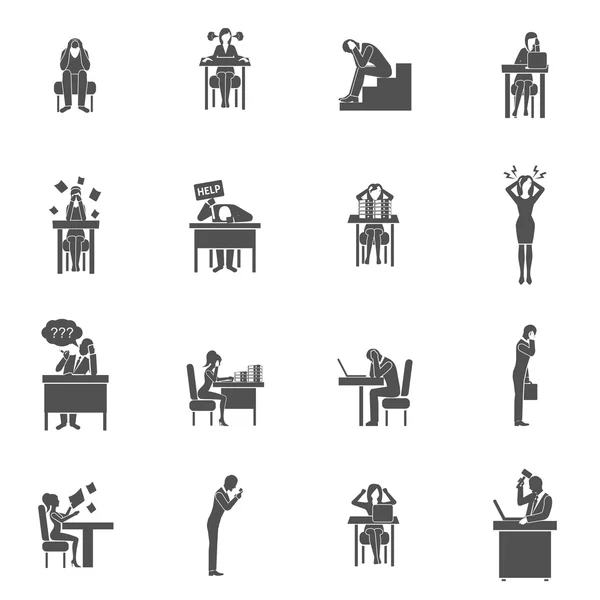 Ensemble d'icônes de frustration — Image vectorielle