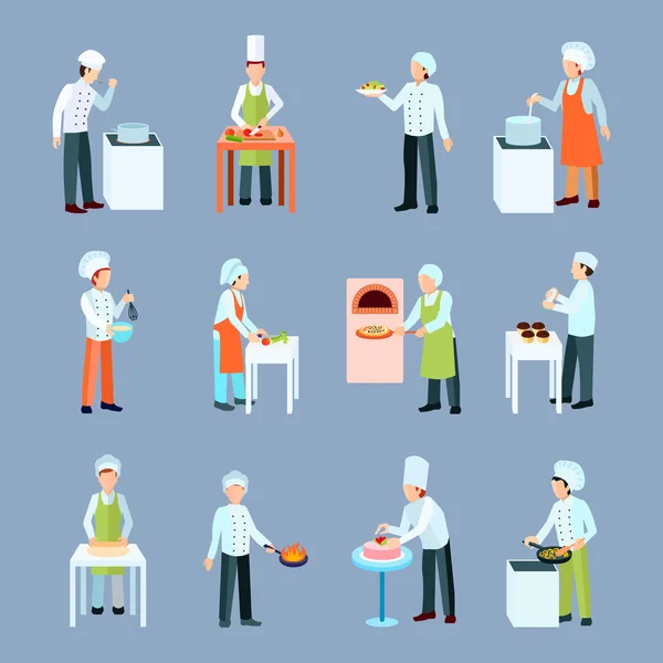 Иконы профессии повара — стоковый вектор