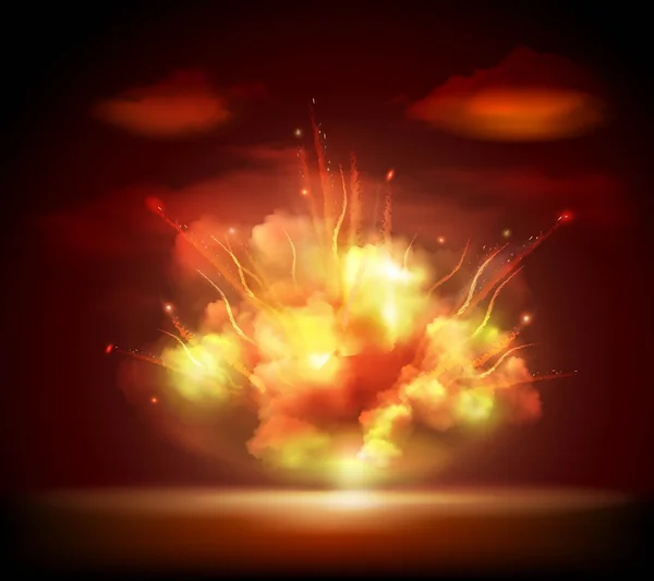 Bannière arrière-plan explosion nuit — Image vectorielle