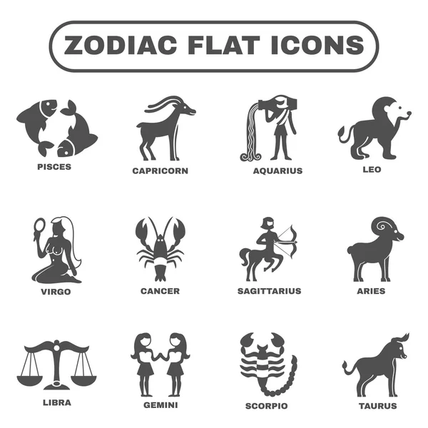 Zestaw ikon zodiaku — Wektor stockowy