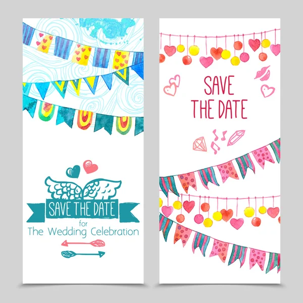 Simpan Day Card Set - Stok Vektor