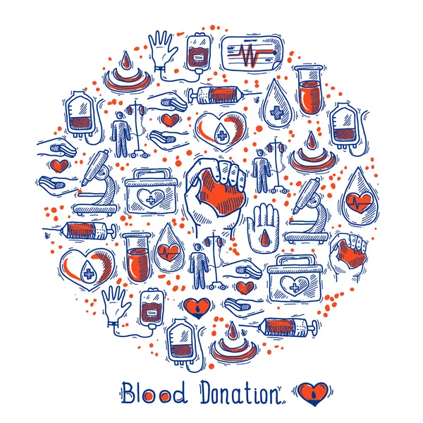 Donor Icons Circle — Stock Vector