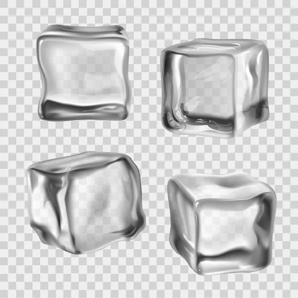 Ice Cubes Transparent — Stock vektor