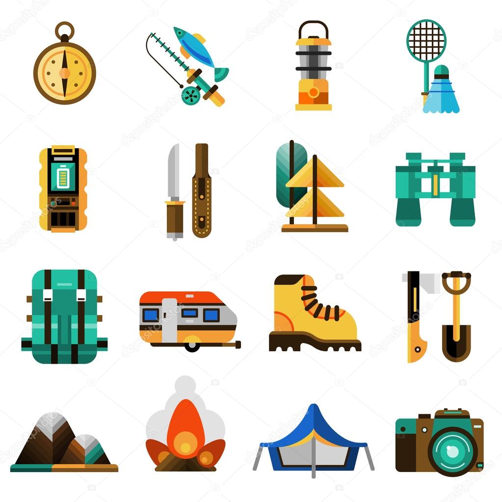  Camping Icons Set 