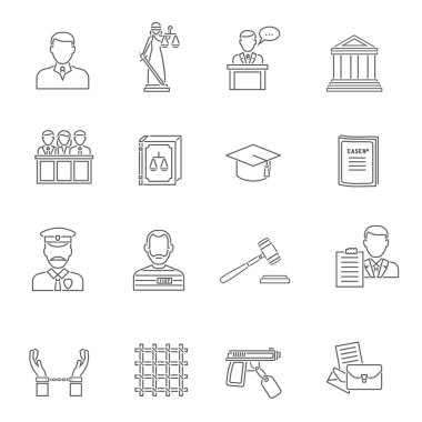 Adalet anahat Icon Set 
