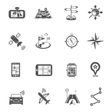 Yer düz Icon Set 