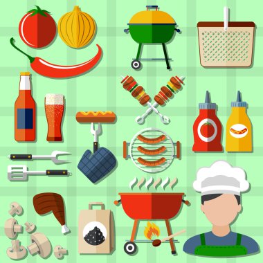 Barbekü Icons set