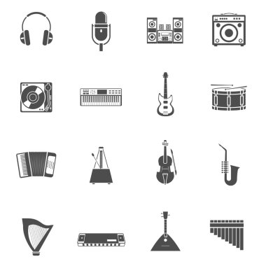 müzik aletleri Icons set 