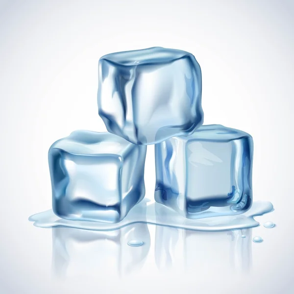 Ice Cubes Blue — Stock Vector