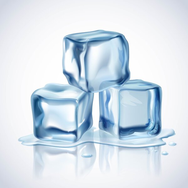 Кубики льда синие
