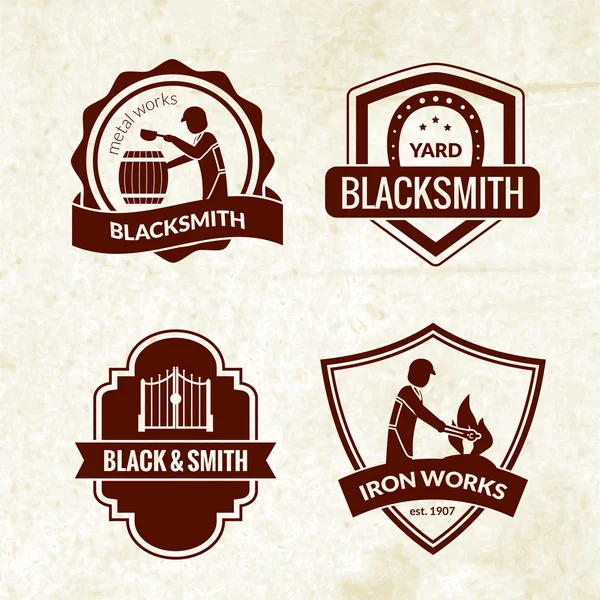 Smid emblemen Set — Stockvector