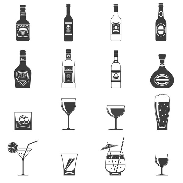 Alcohol Black Icons