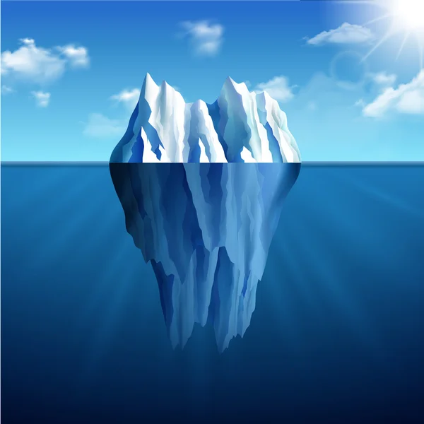 Iceberg Paesaggio Illustrazione — Vettoriale Stock