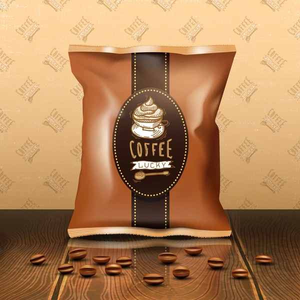 Coffee Pack Design — Stock Vector