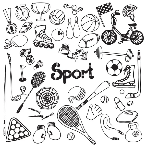 Doodle Sport Set — Stock Vector